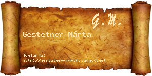 Gestetner Márta névjegykártya